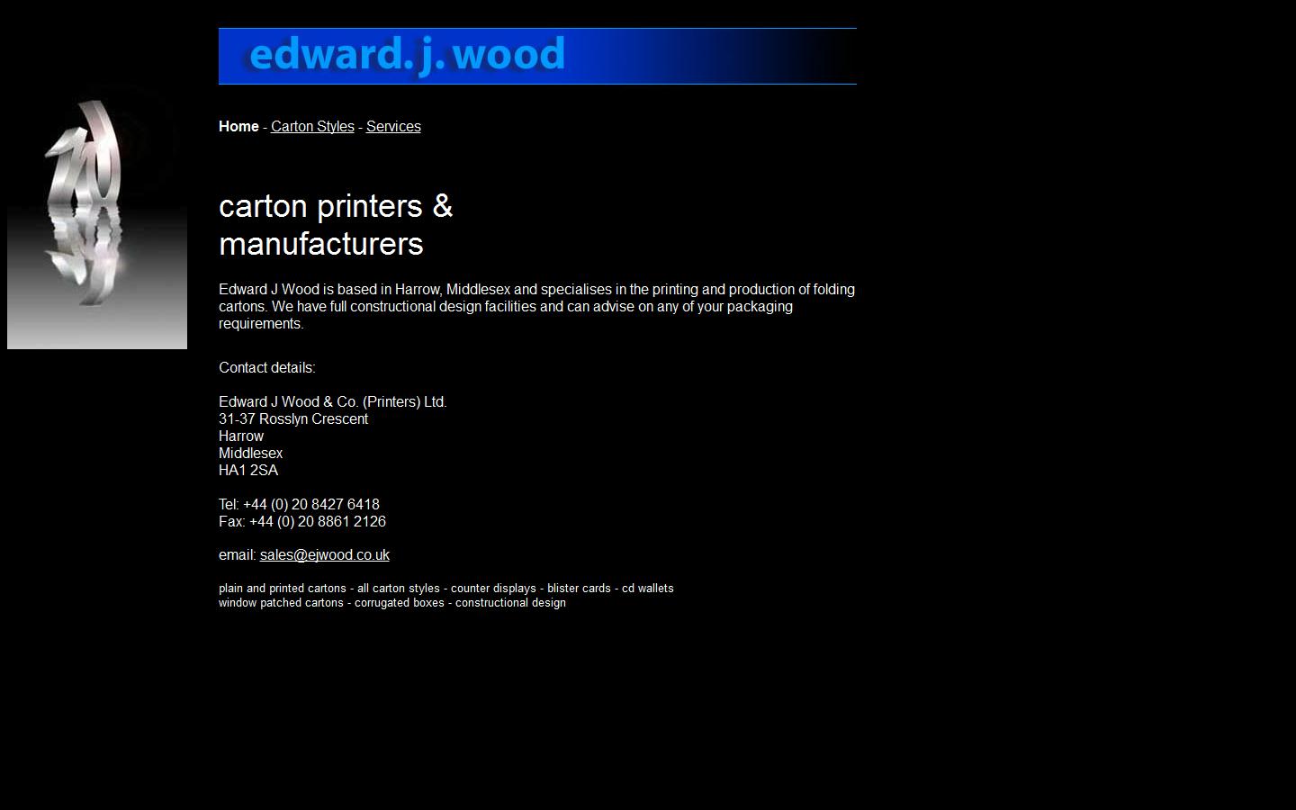 Edward J. Wood & Co. (Printers) Ltd Website