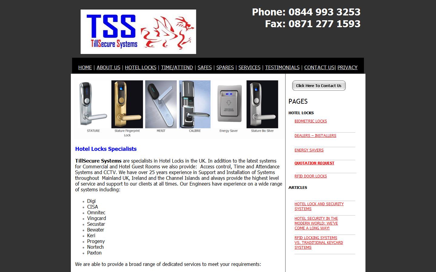 TillSecure Systems Website