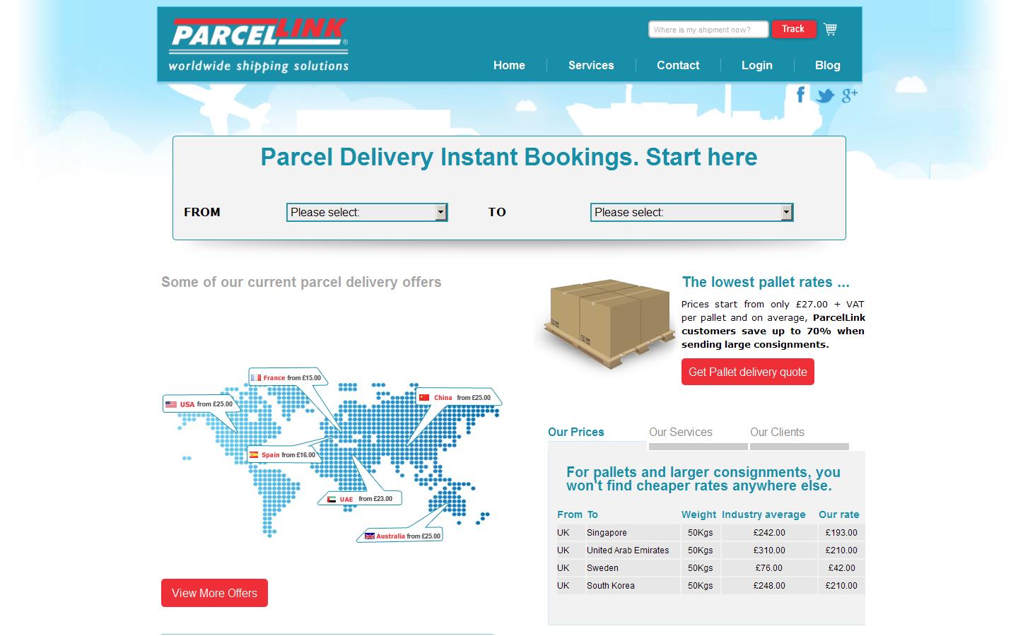 Parcel Link Website