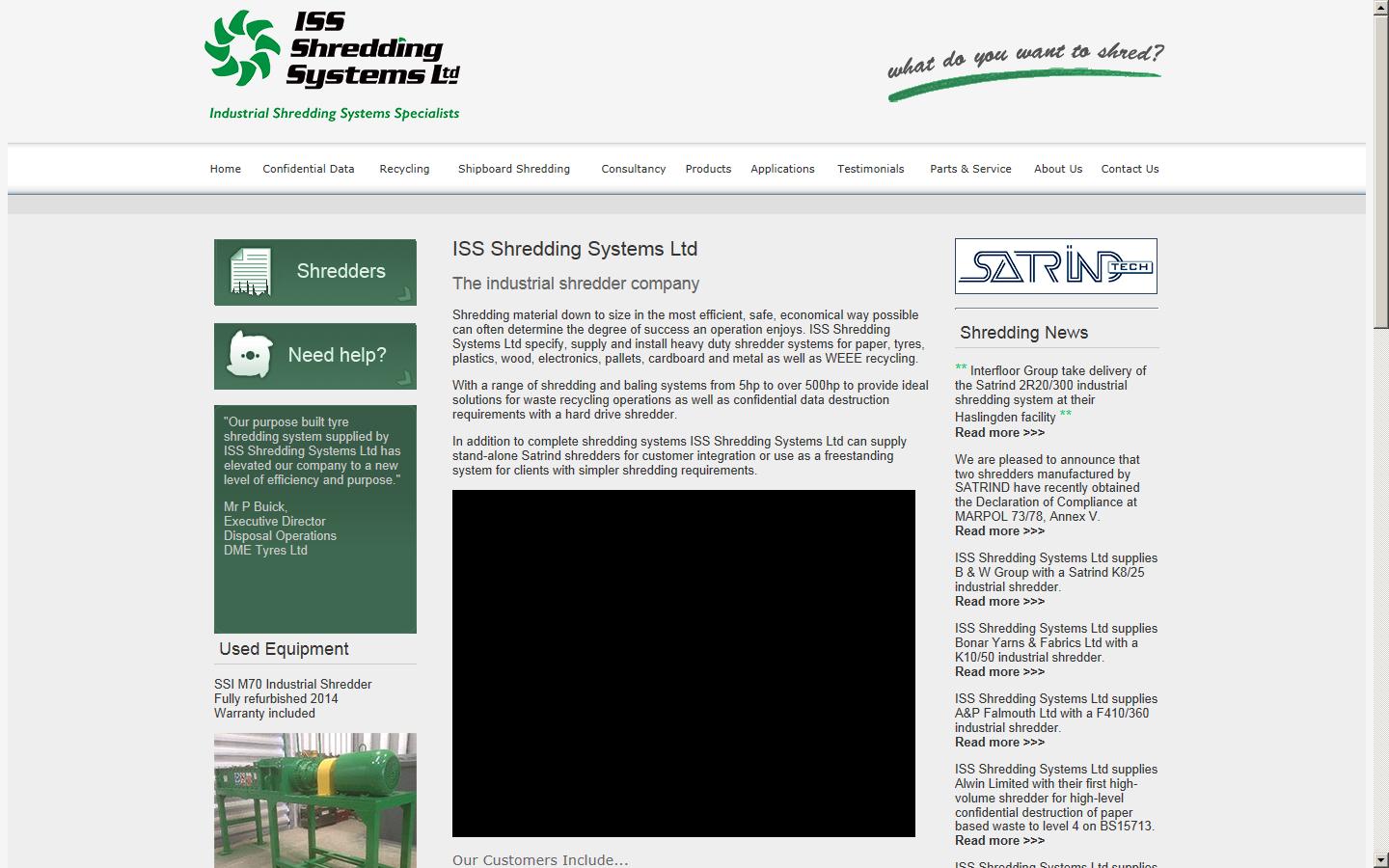 ISS Industrial Shredding Systems Ltd Website