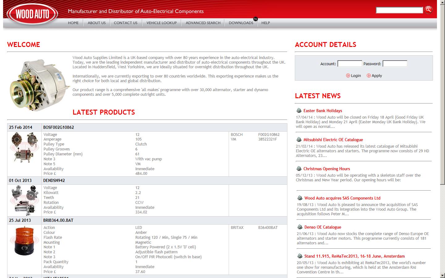 Wood Auto Supplies Ltd Website