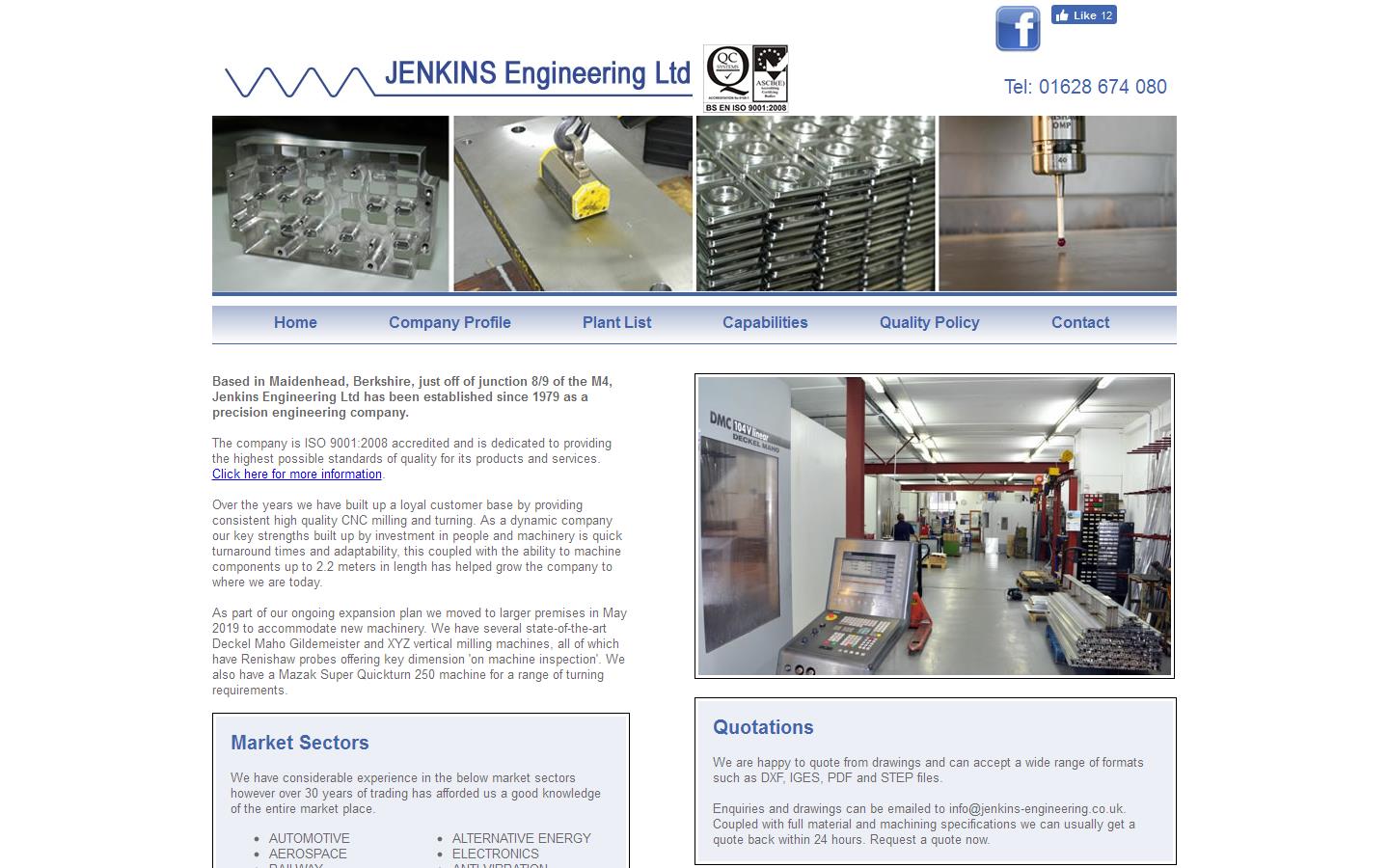 Jenkins Engineering Ltd Website