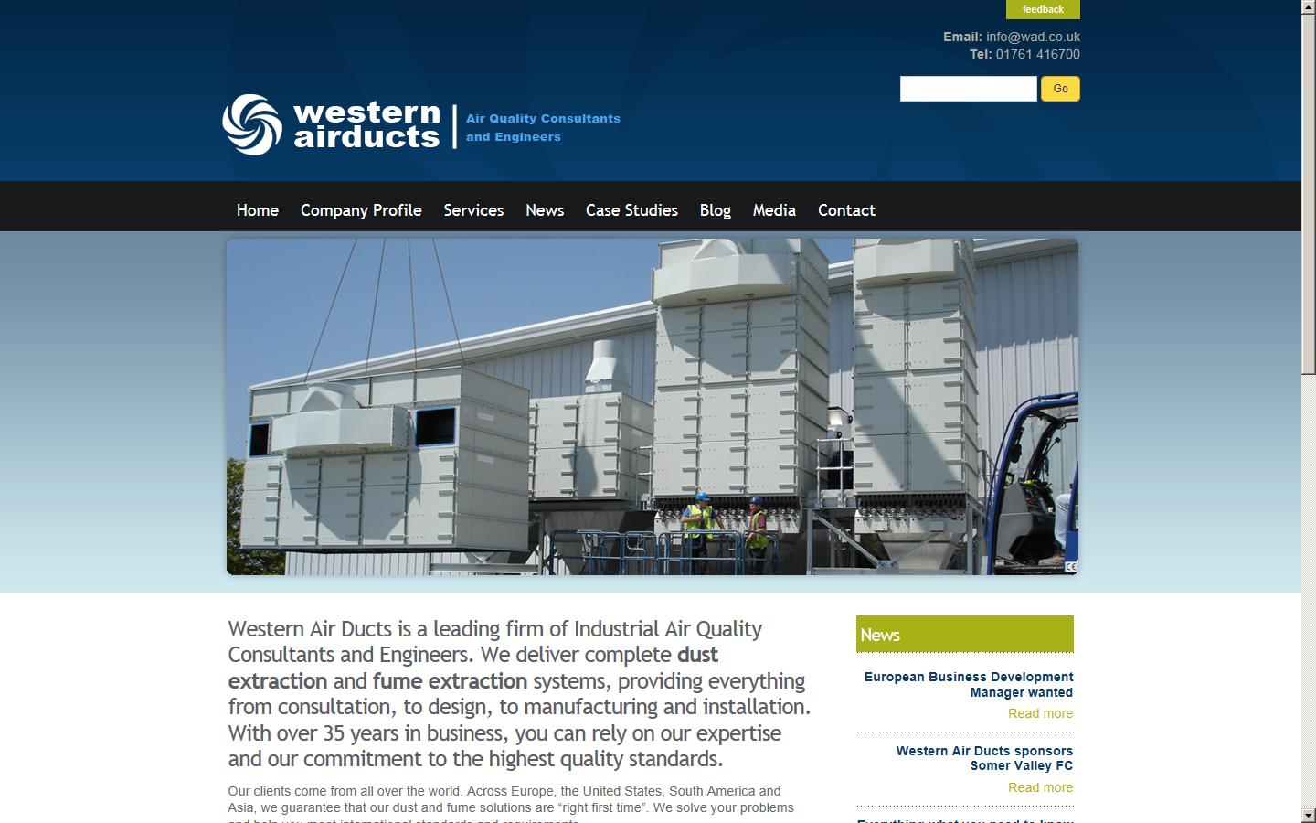 Western Air Ducts (UK) Ltd Website