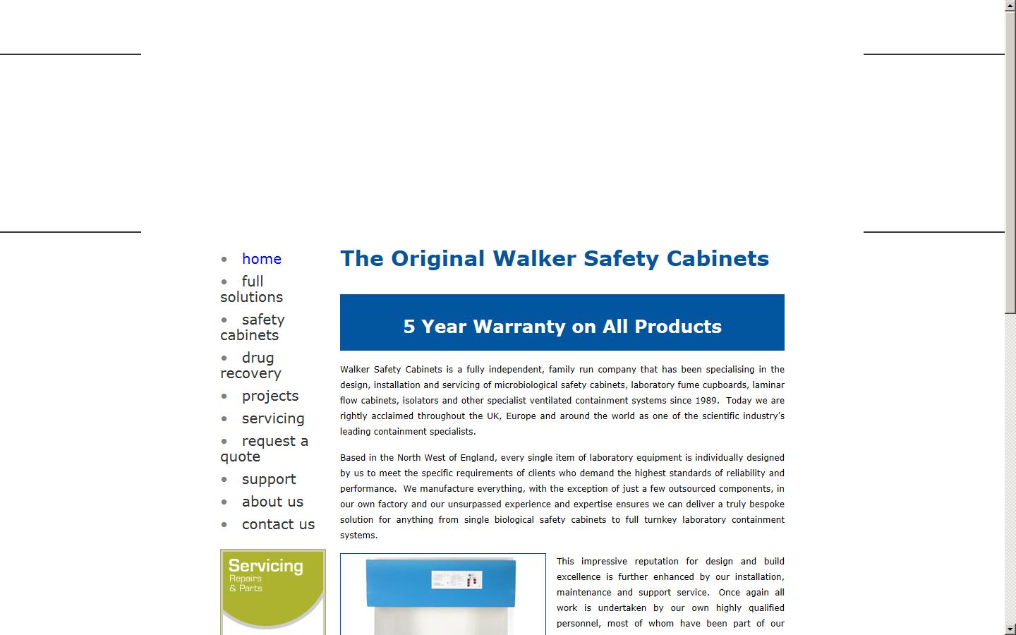 Walker Safety Cabinets Ltd Website