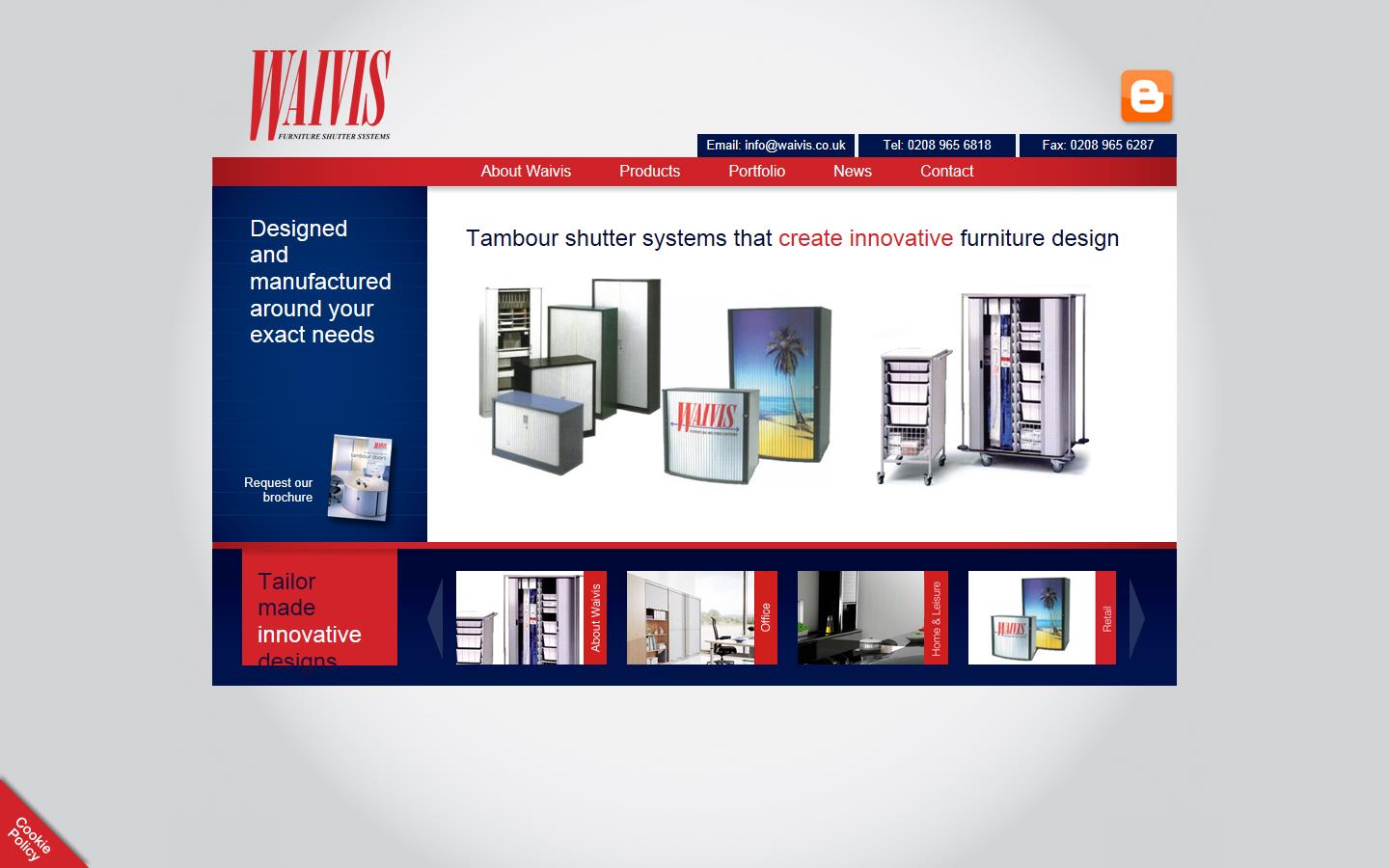 Waivis Furniture Shutter Systems Website