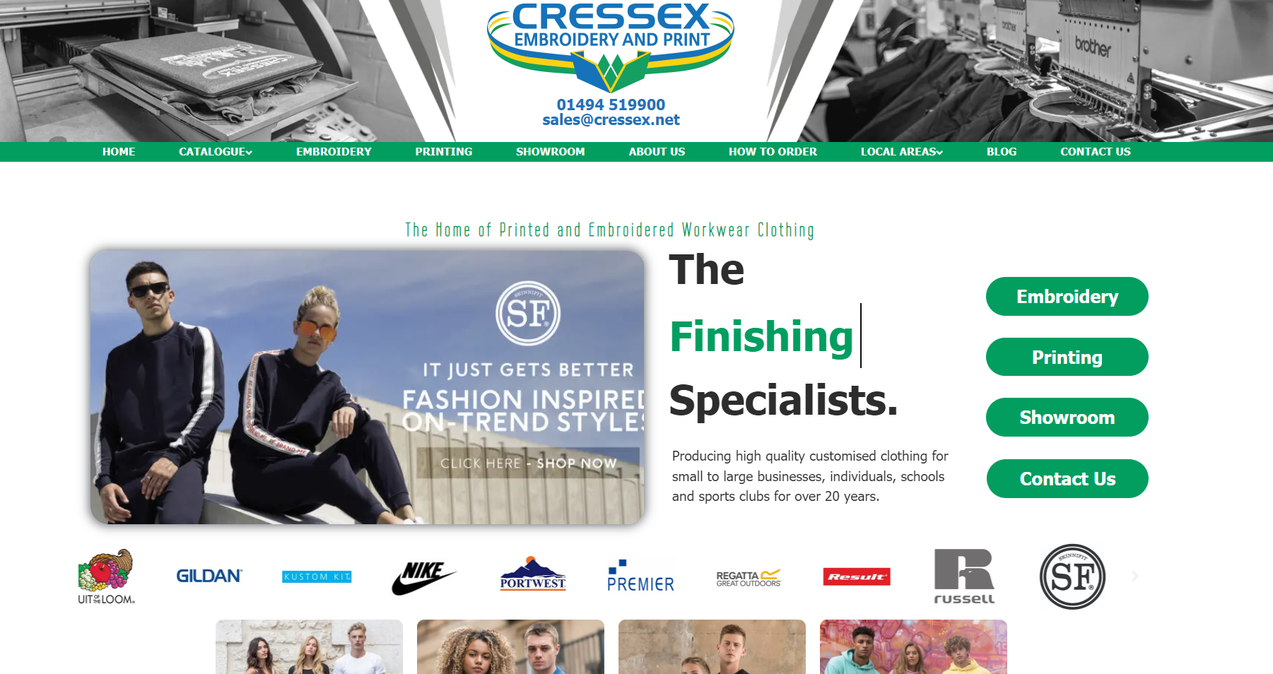 Cressex Embroidery Ltd Website