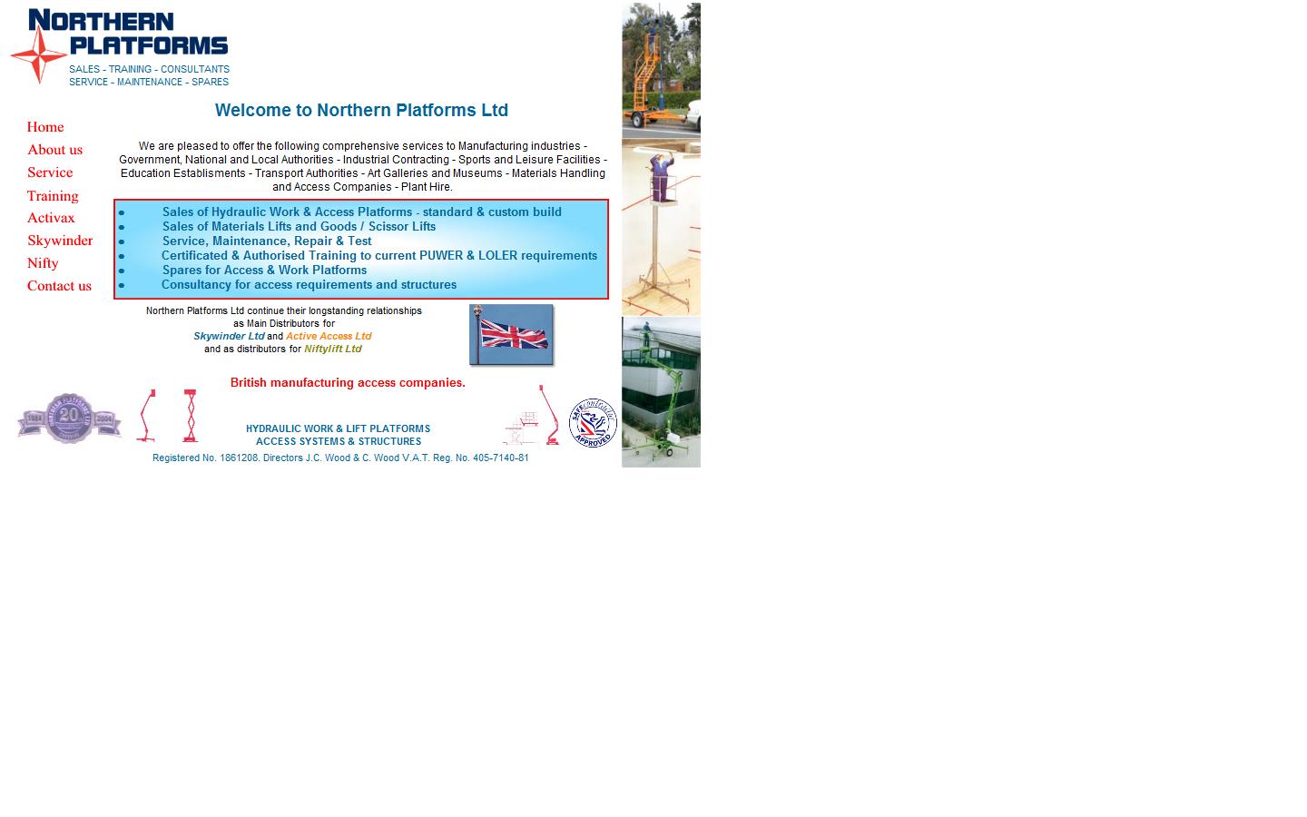 Northern Platforms Ltd Website