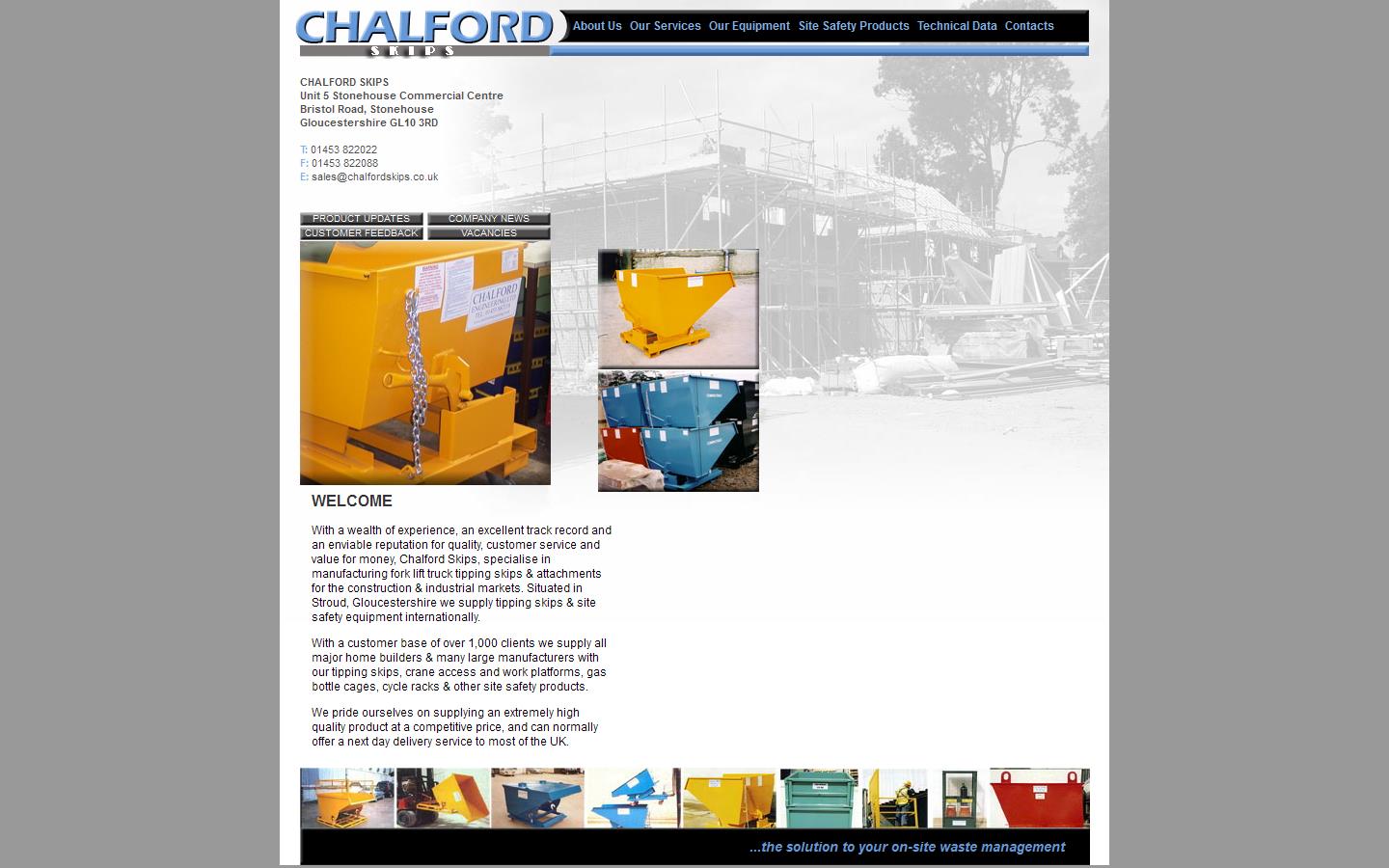 Chalford Skips & Site Safety Website