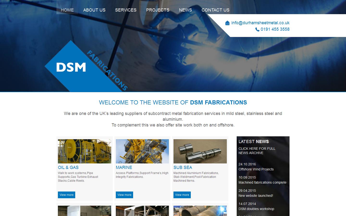 Durham Sheet Metal Works Ltd Website