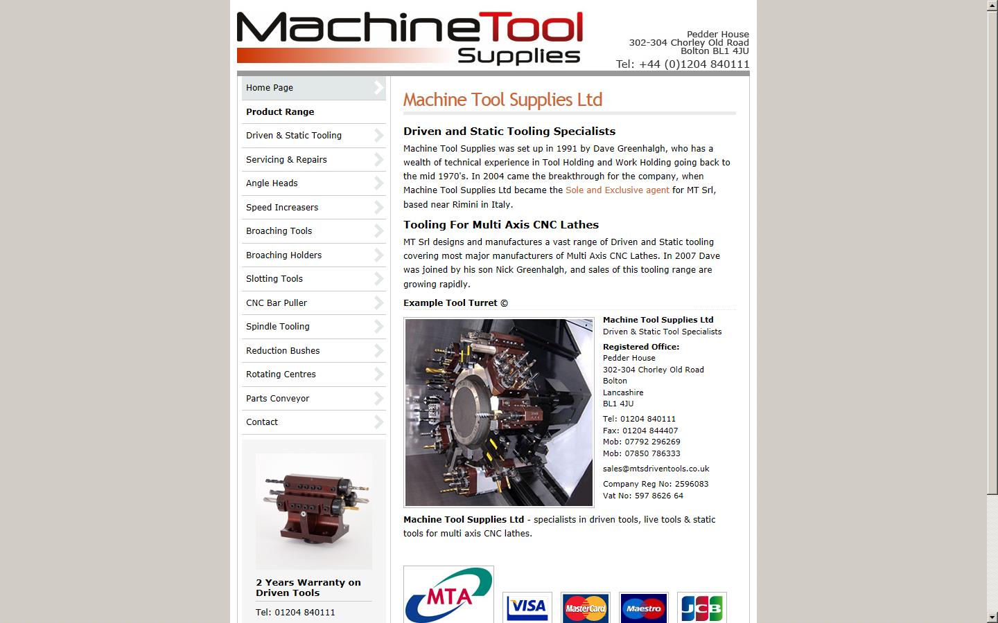 Machine Tool Supplies Ltd Website