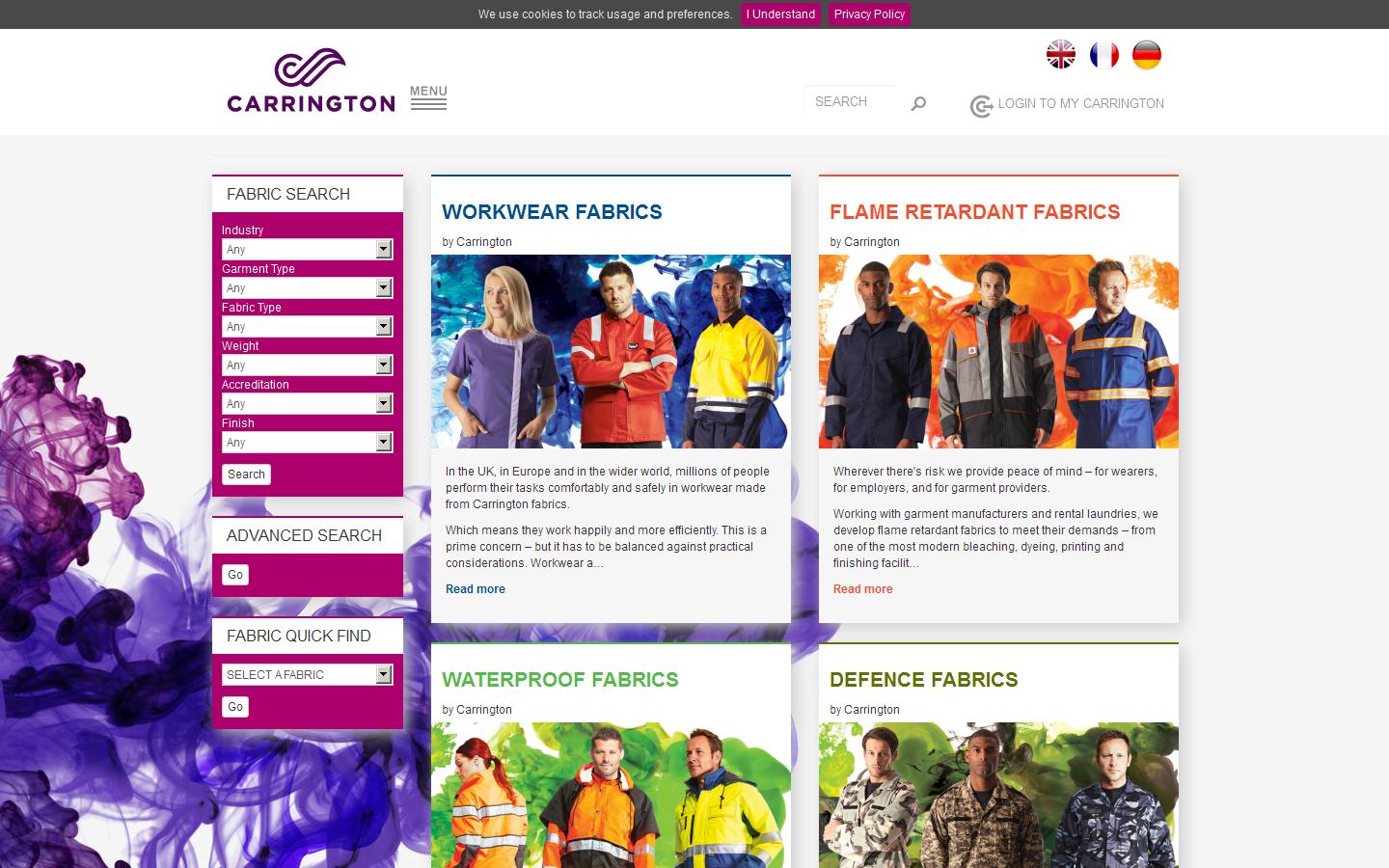 Carrington Career & Workwear Ltd Website