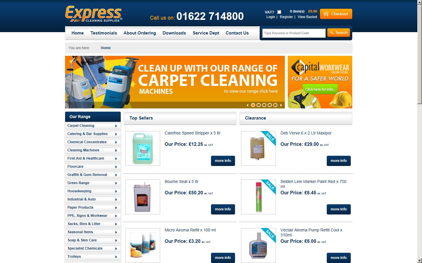Express Cleaning Supplies Website