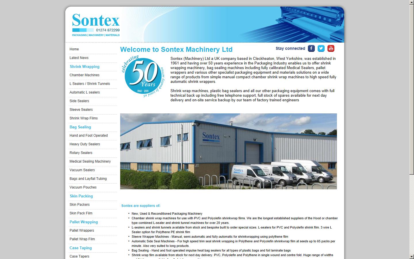 Sontex Machinery Ltd Website