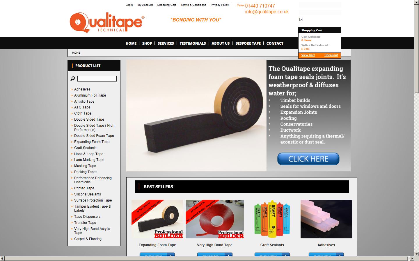 Qualitape Ltd Website