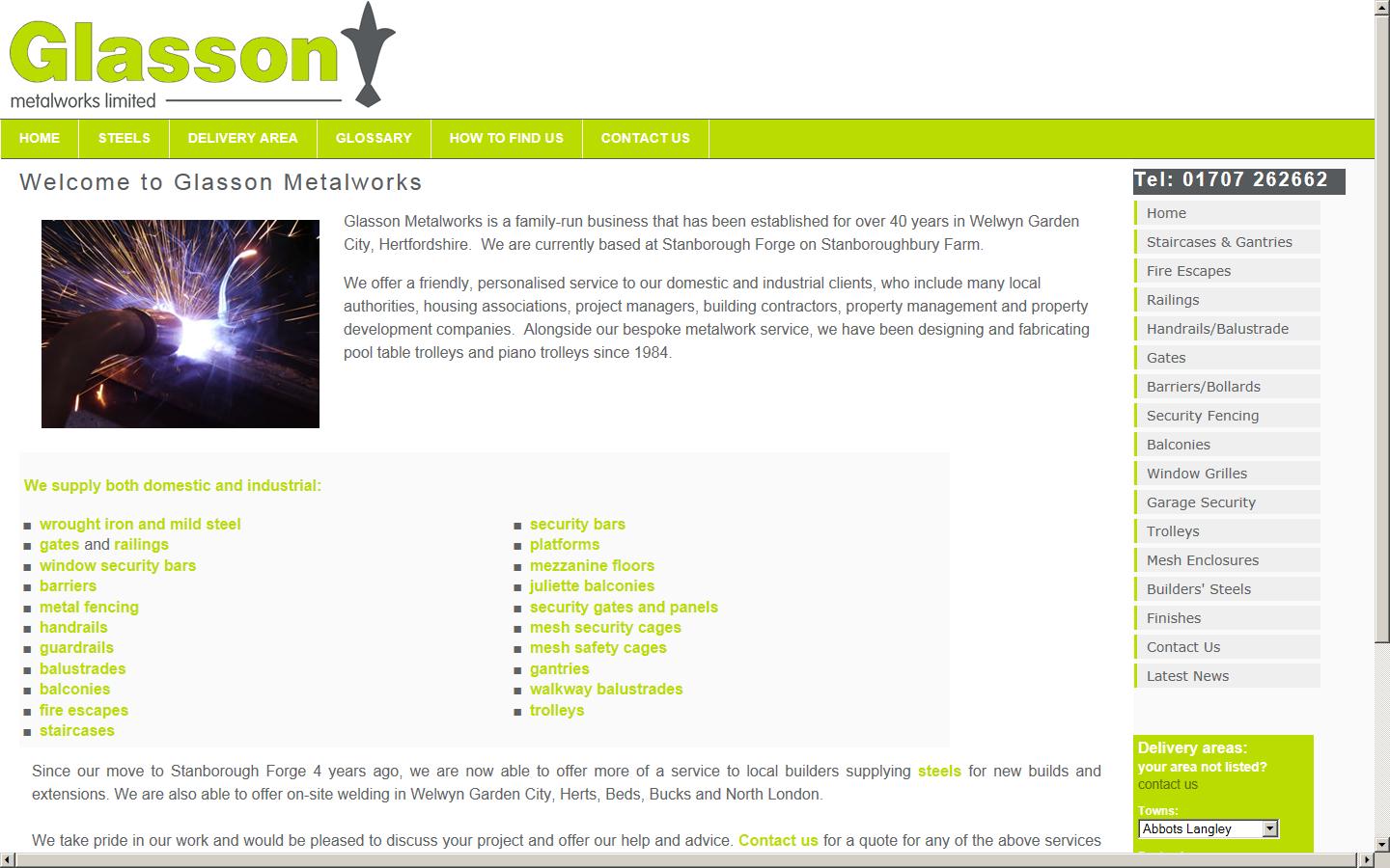 Glasson Metalworks Ltd Website
