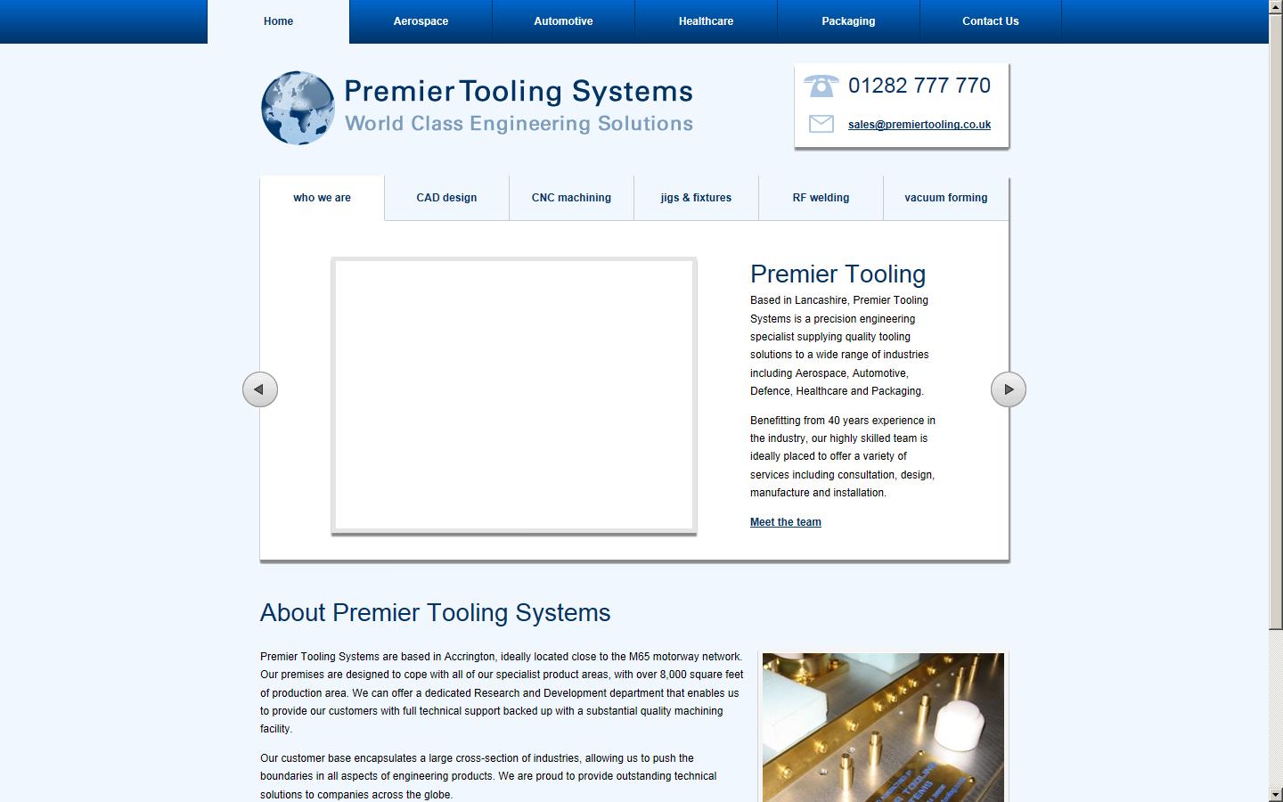 Premier Tooling Systems Website