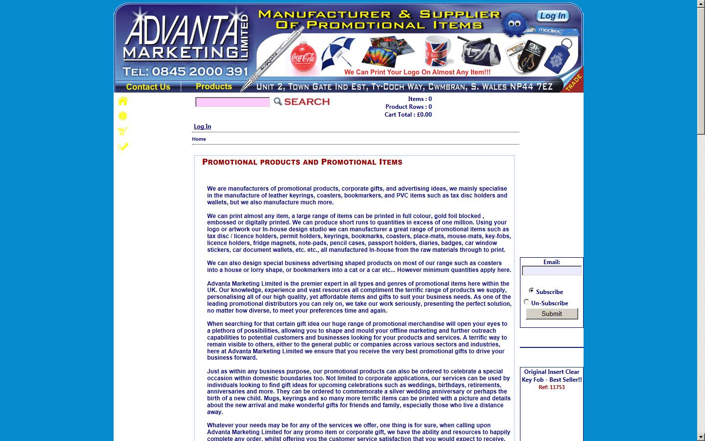 Advanta Manufacturing Ltd Website