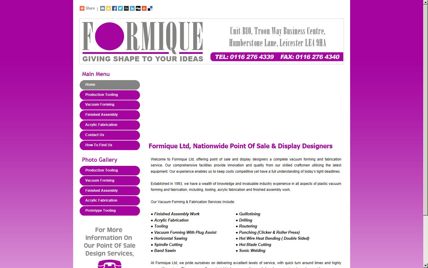 Formique Ltd Website