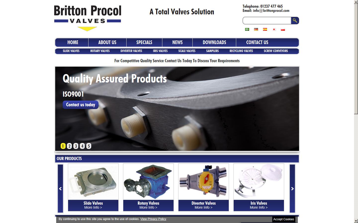 Britton Procol Valves Website
