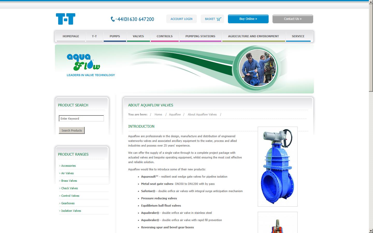 Aquaflow Valves Ltd Website