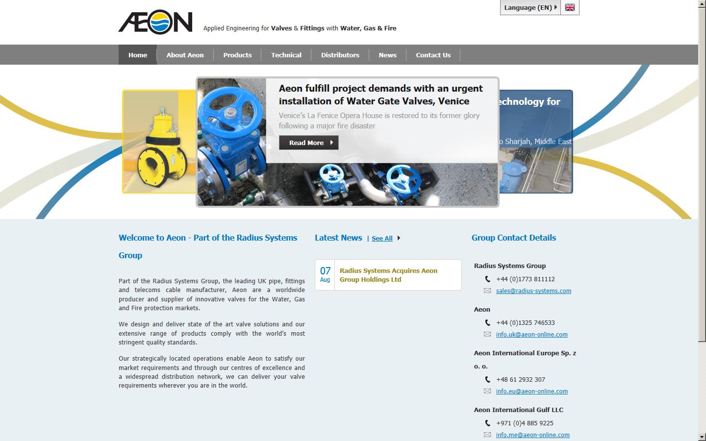 Aeon International Ltd Website