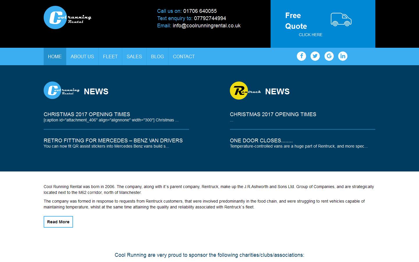 Cool Running Rental Website