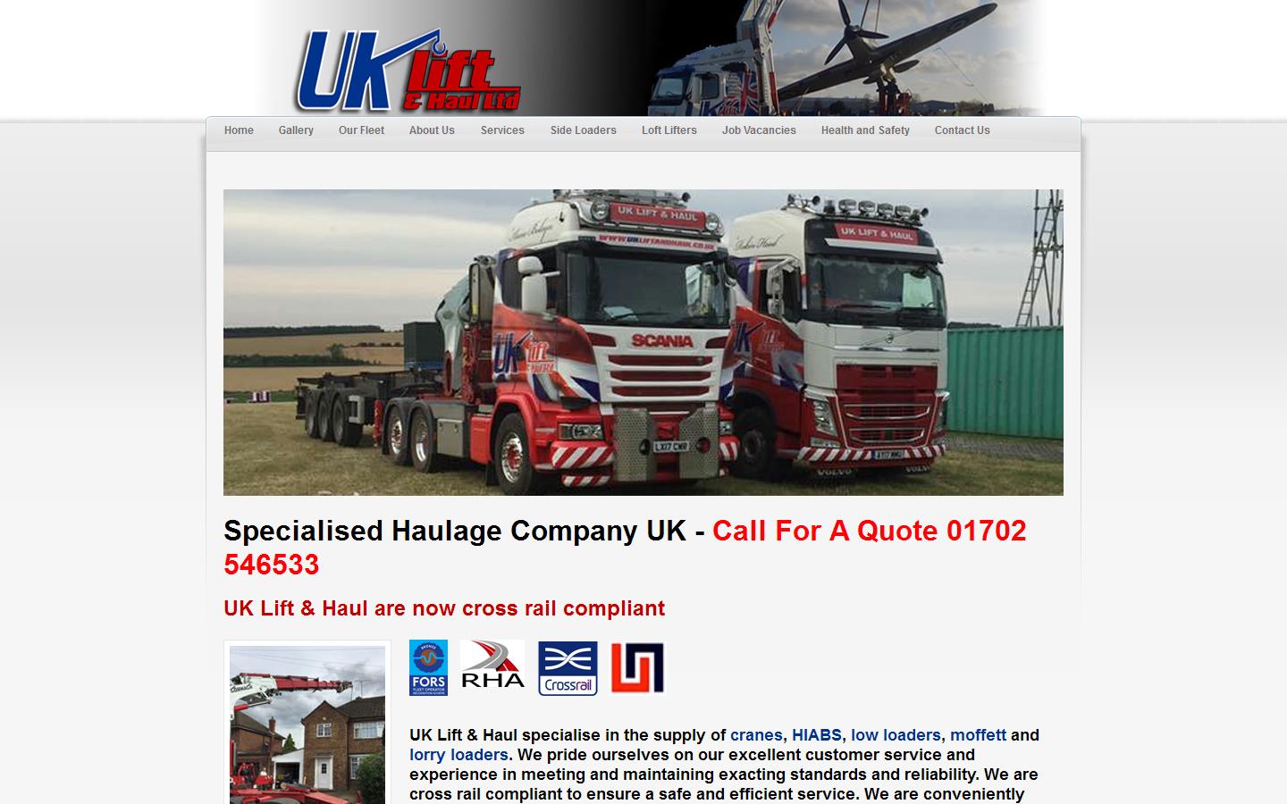 UK Lift & Haul Website