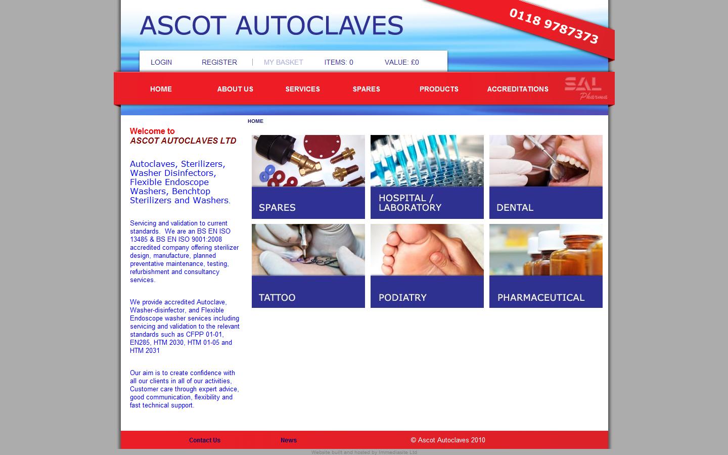 Ascot Autoclaves Website
