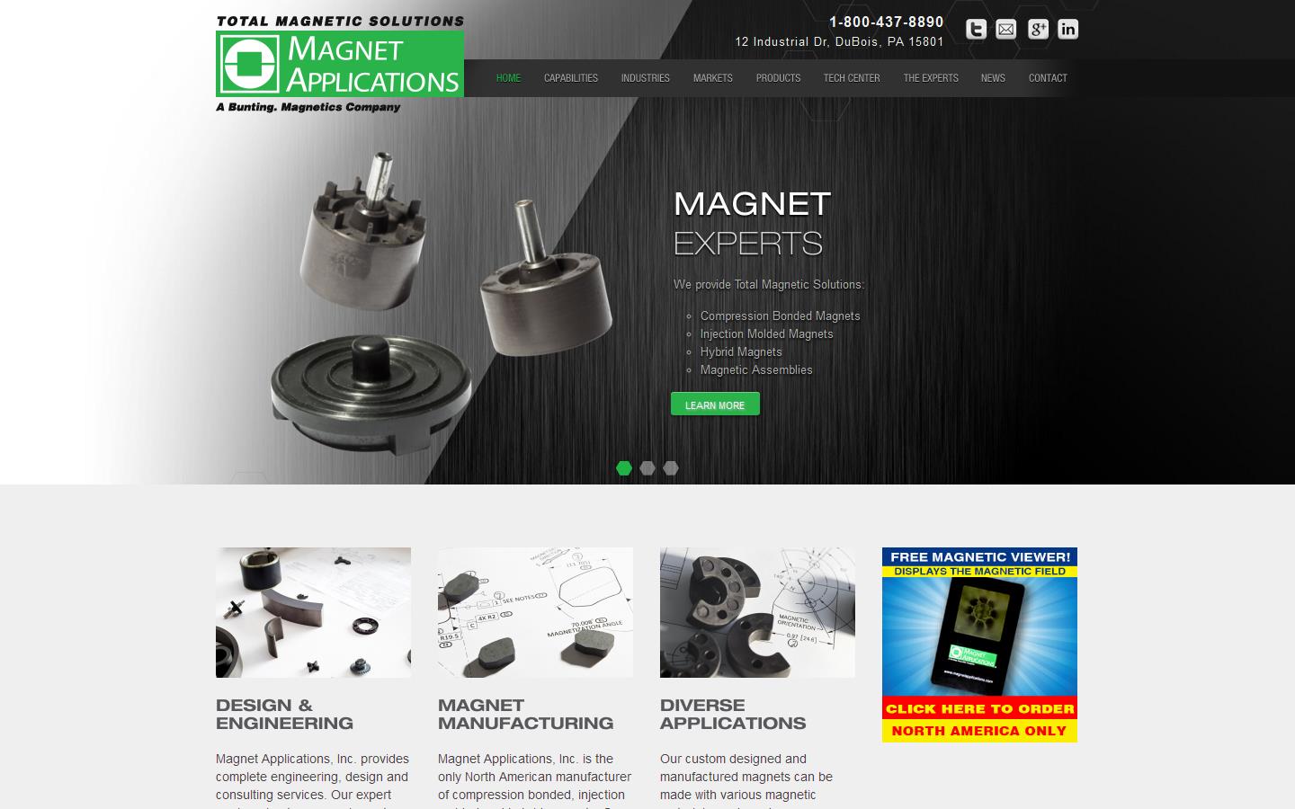 Magnet Applications Ltd Website