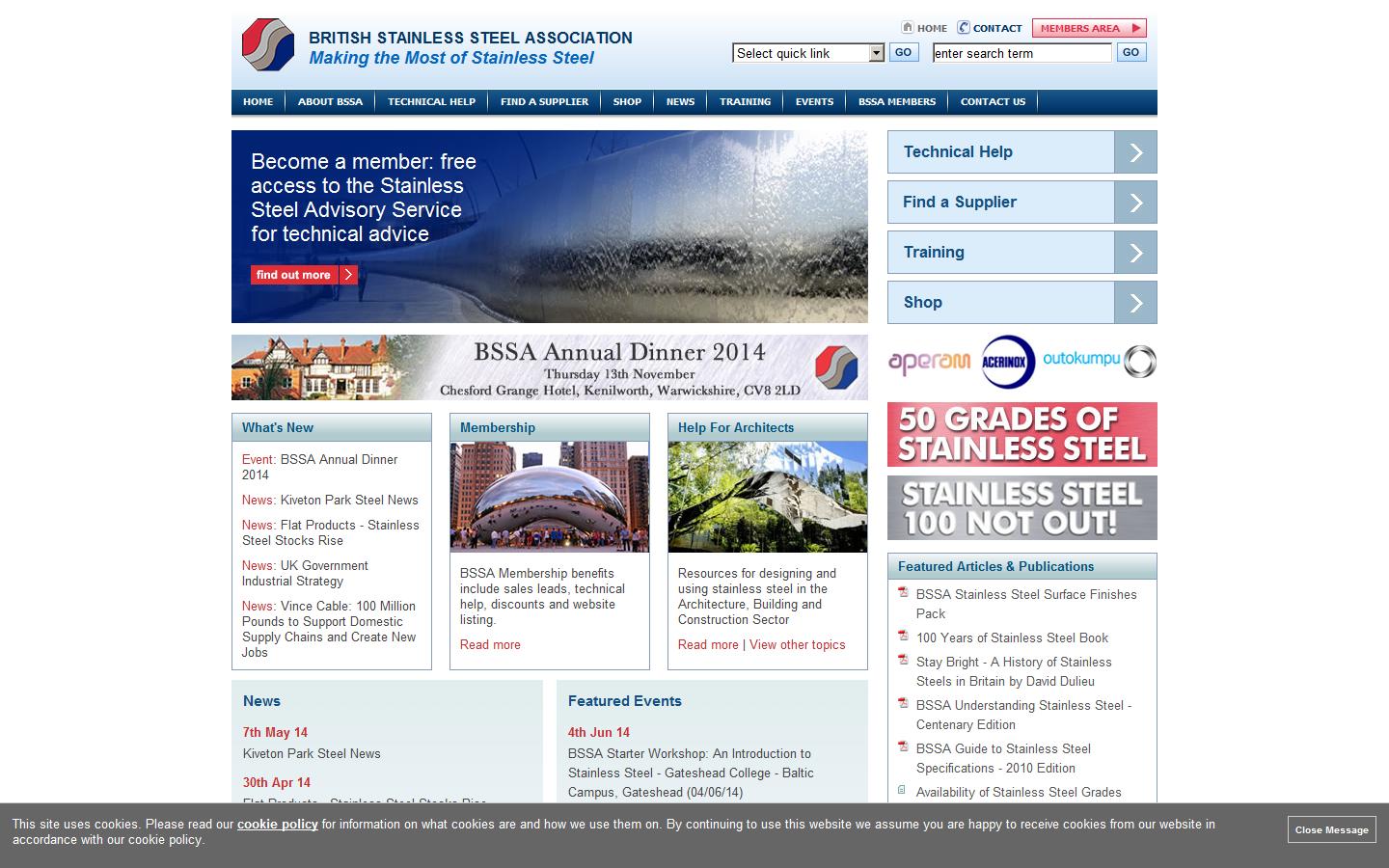 BSSA - British Stainless Steel Association Website