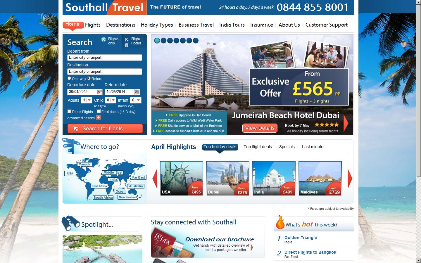Southall Travel Limited Website