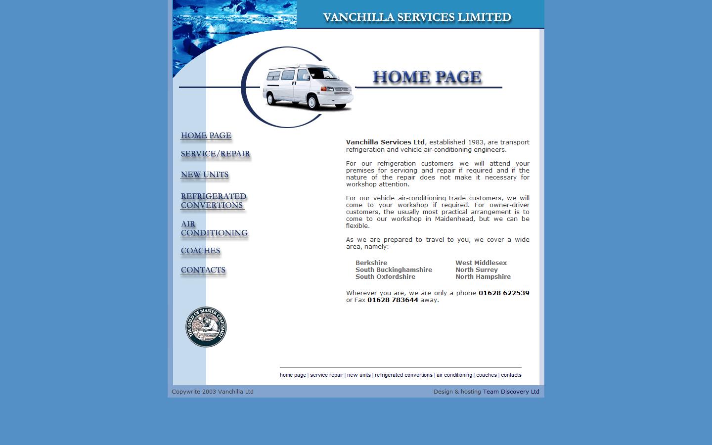 Vanchilla Services Ltd Website