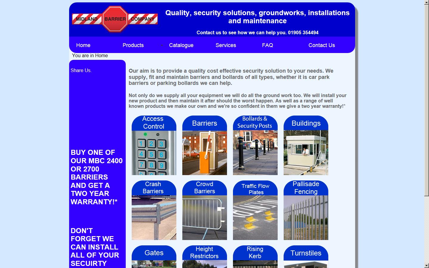 Midland Barrier Company Website