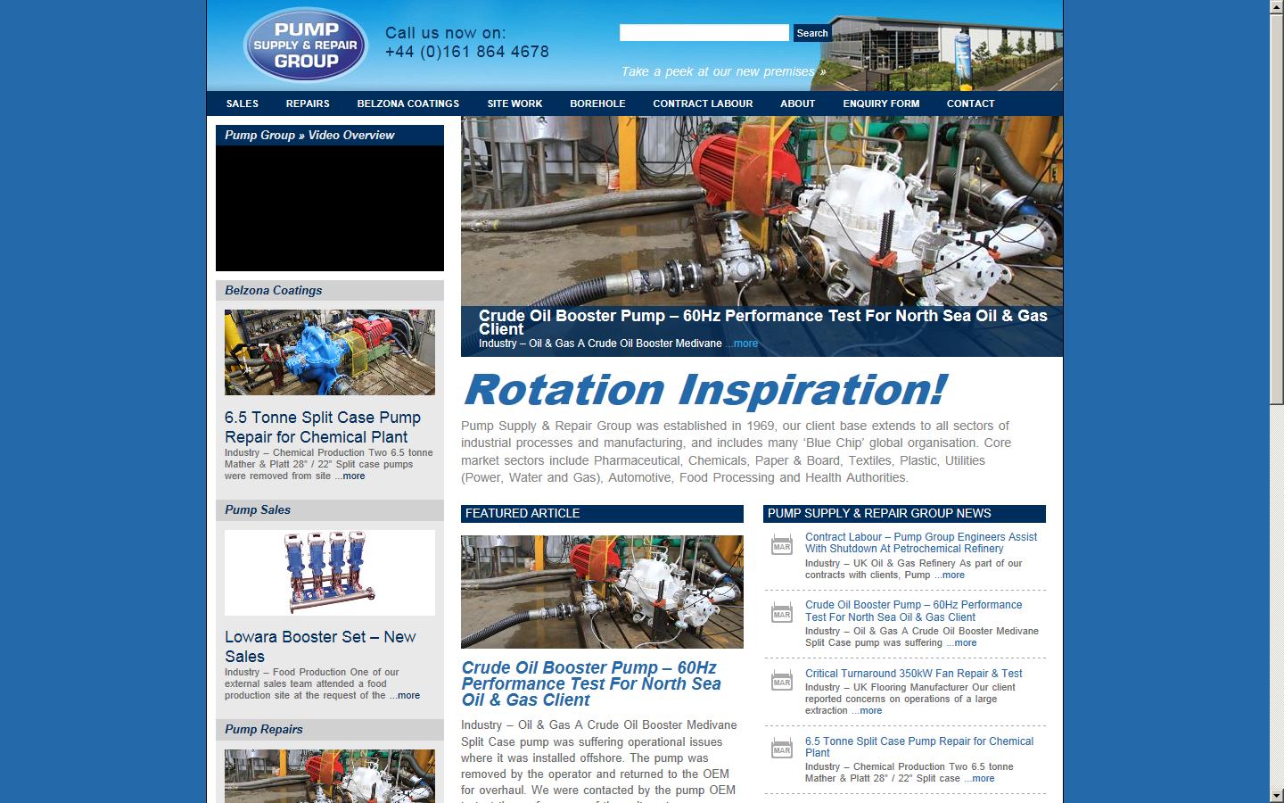 Pump Supply & Repair Group Ltd Website