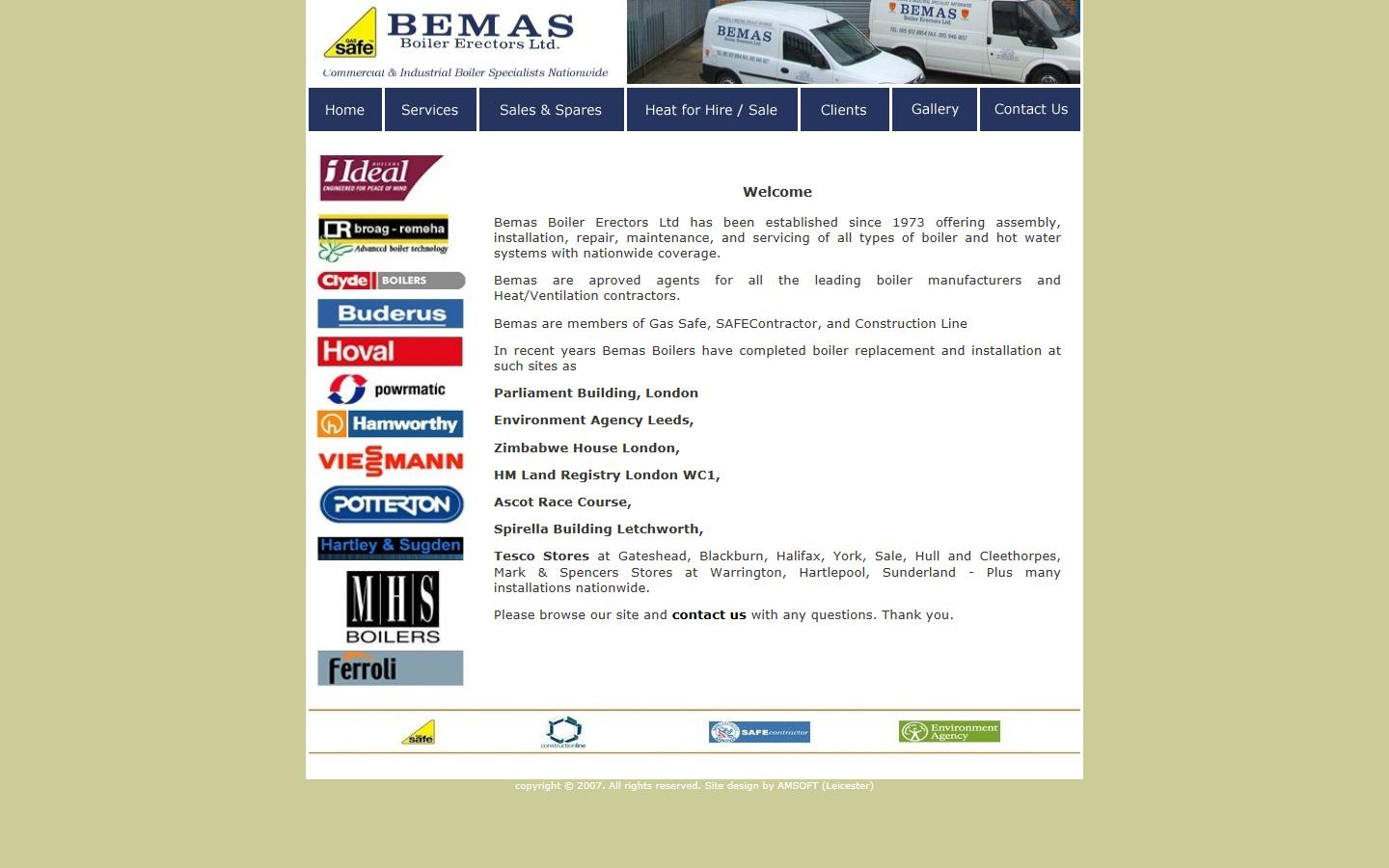 Bemas Boiler Erectors Ltd Website