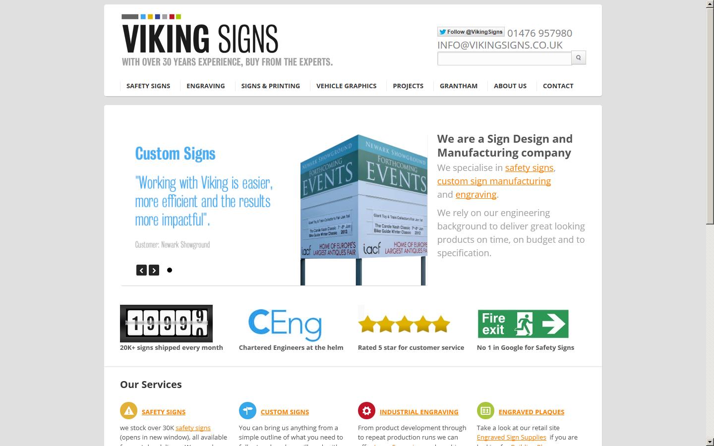 Viking Signs Website