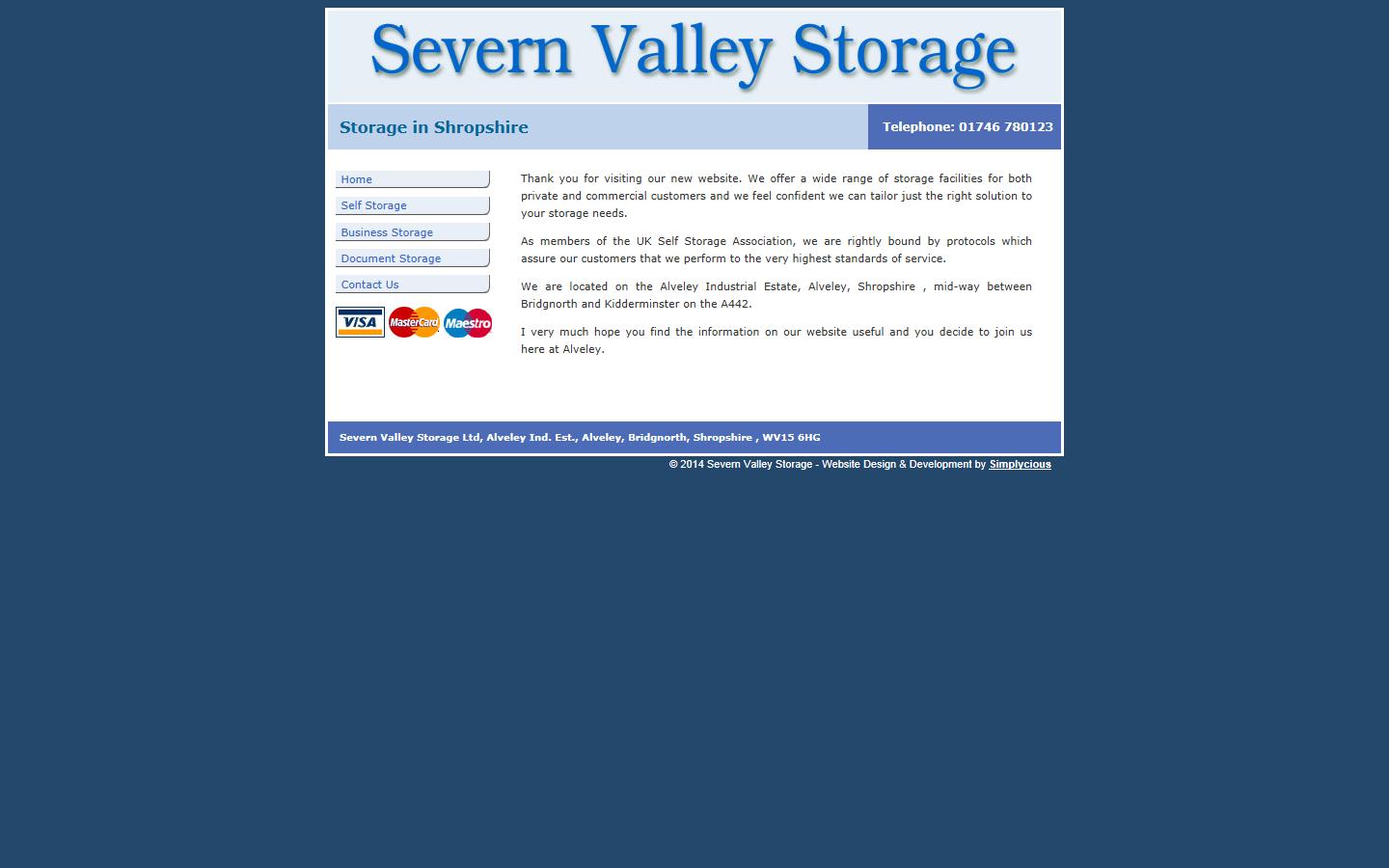Severn Valley Storage Ltd Website