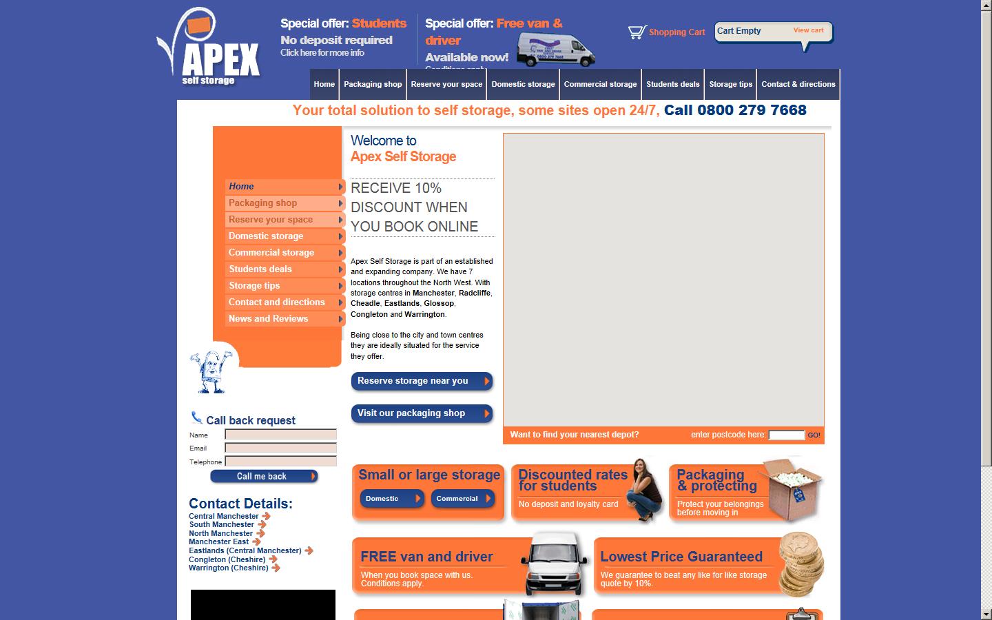 Apex Self Storage Website