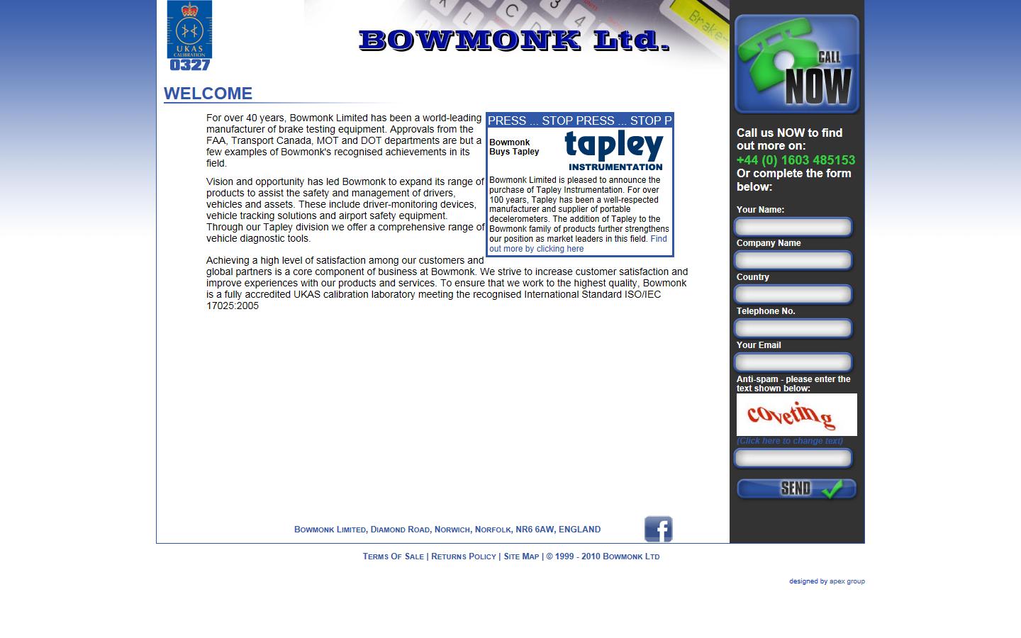 Bowmonk Ltd Website