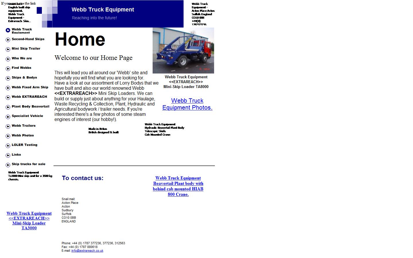 Webb Hydraulic Services Ltd Website