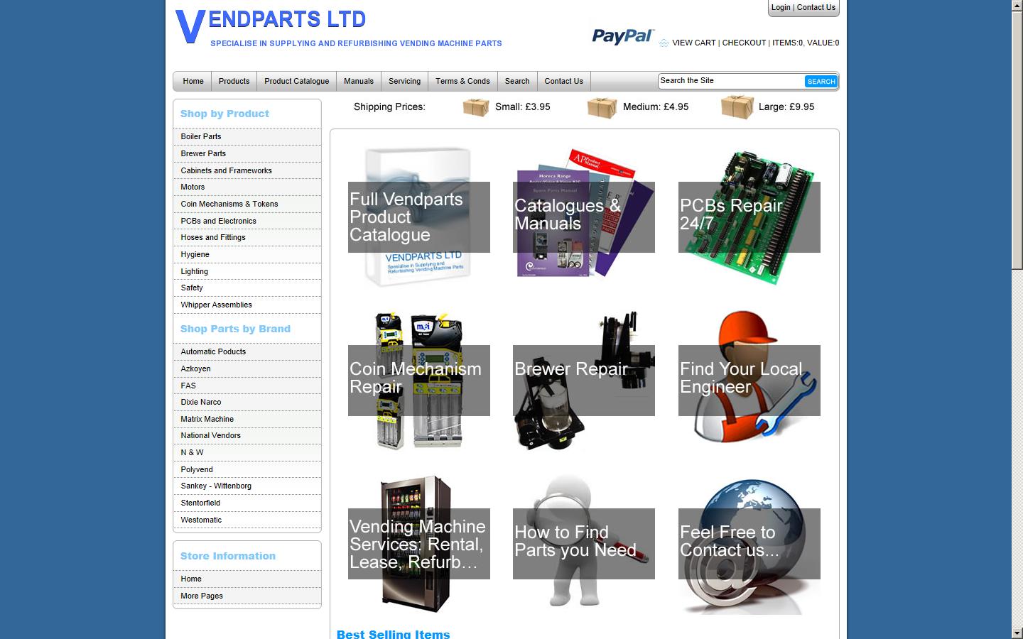 Vendparts Website