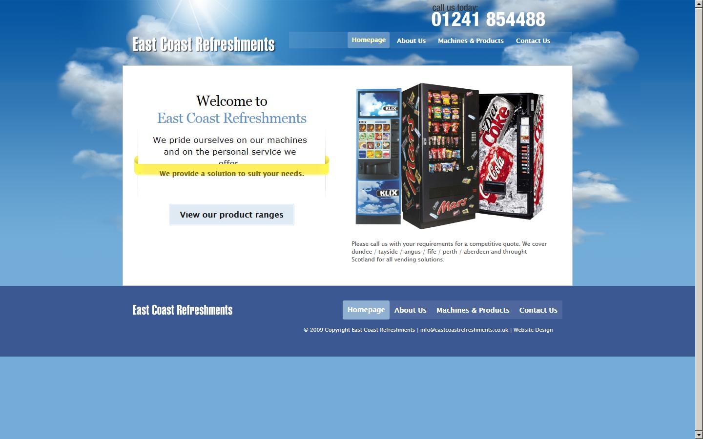 East Coast Refreshments Website