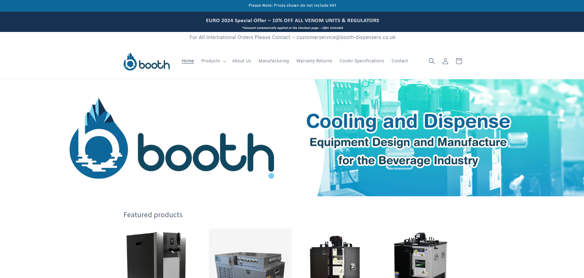 Booth Dispensers Ltd Website