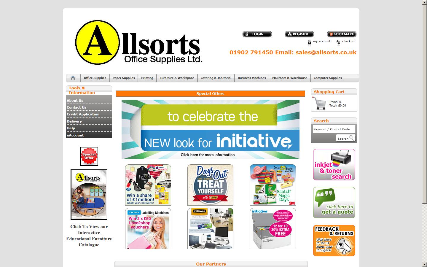 Allsorts Office Supplies Ltd Website