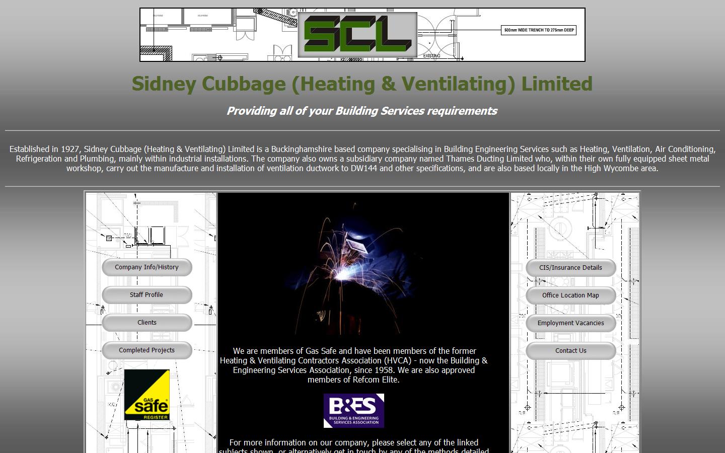 Sidney Cubbage (Heating & Ventilating) Ltd Website