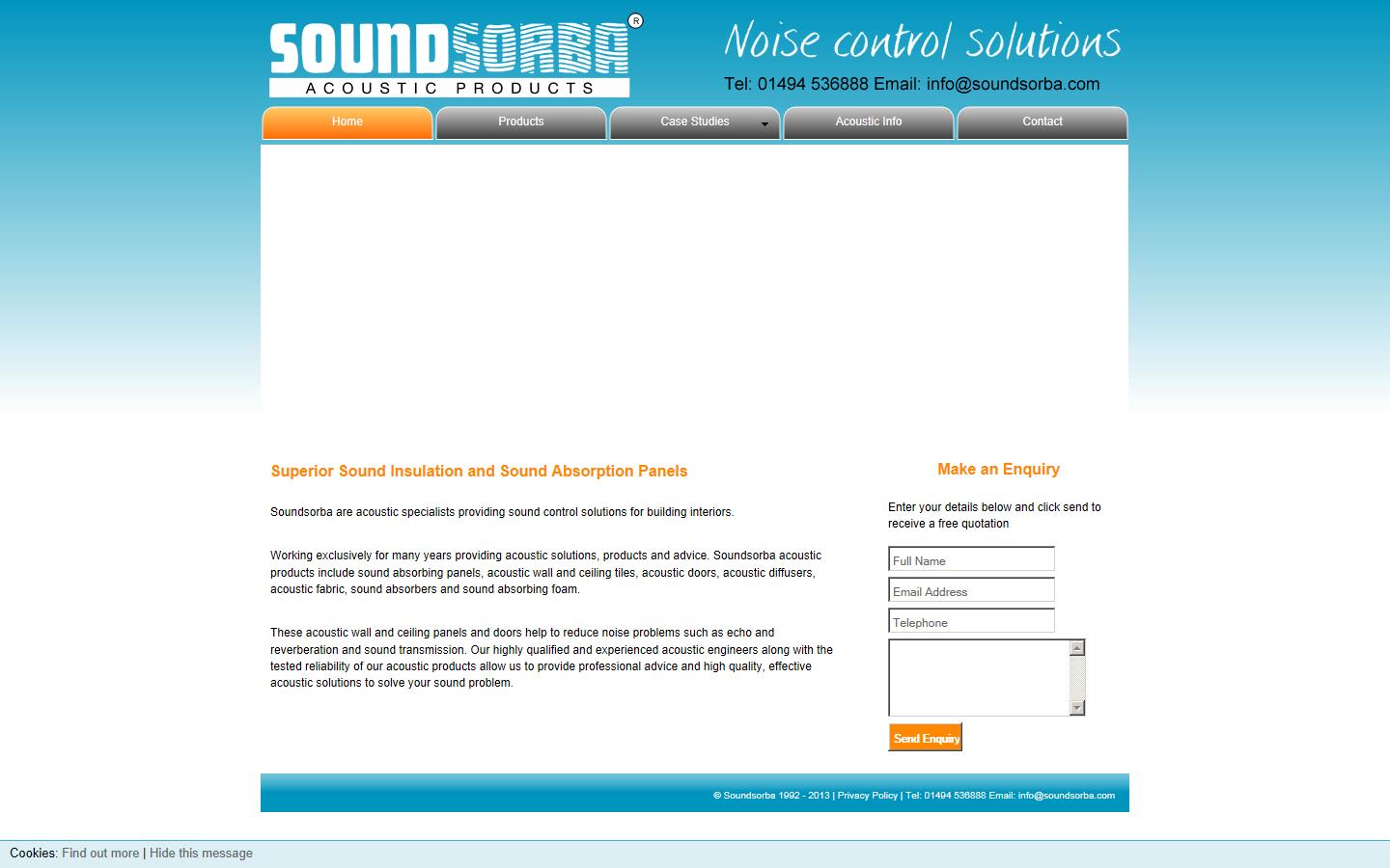 Soundsorba Ltd Website