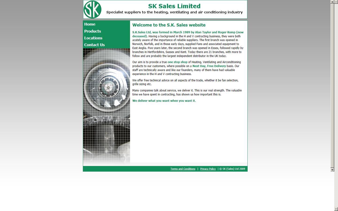 S K Sales Website