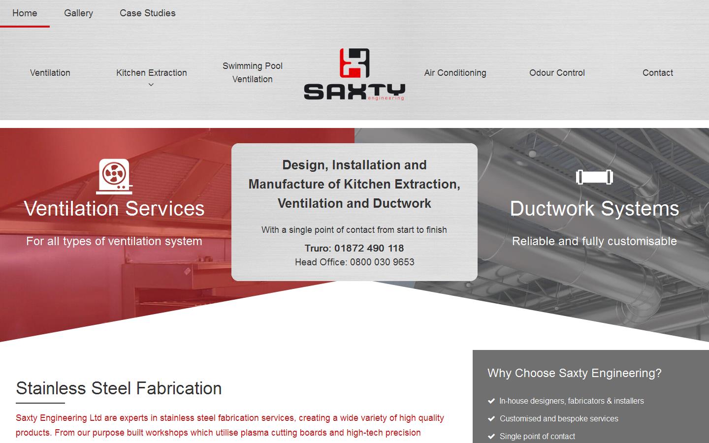 Saxty Engineering Website