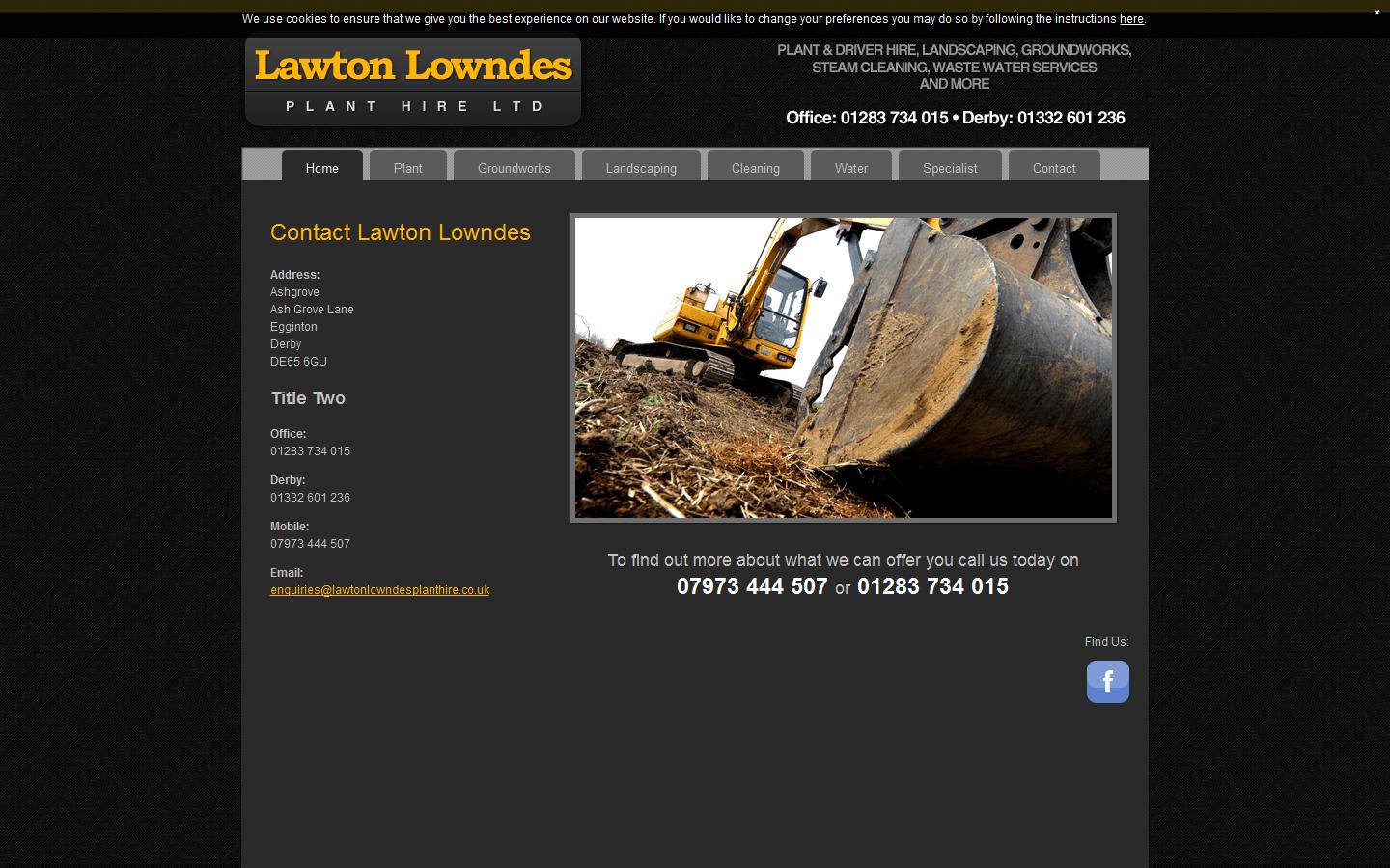 Lawton Lowndes Plant Hire Ltd Website