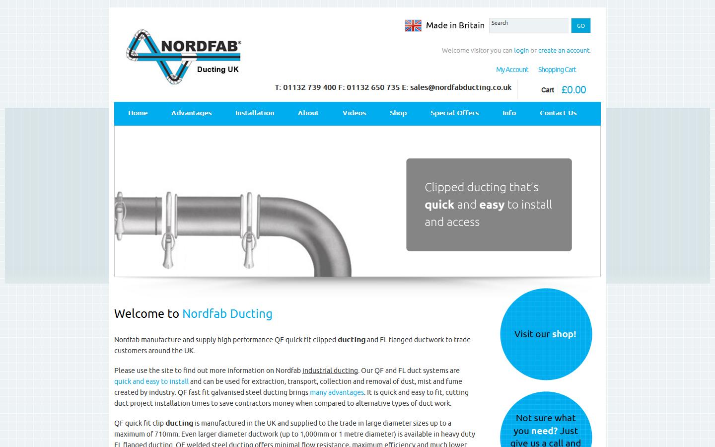 Nordfab Ducting Website